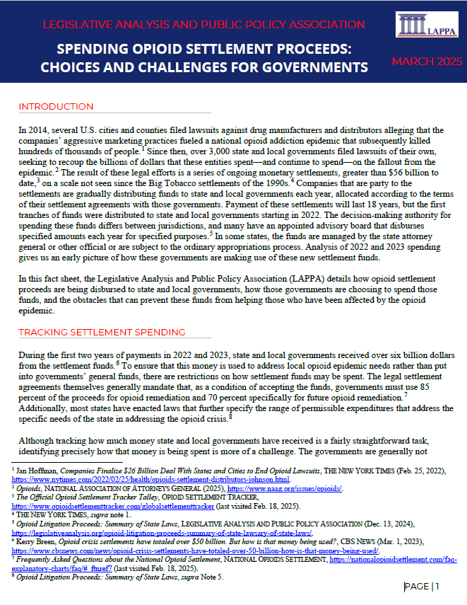 Opioid Litigation Proceeds Cover