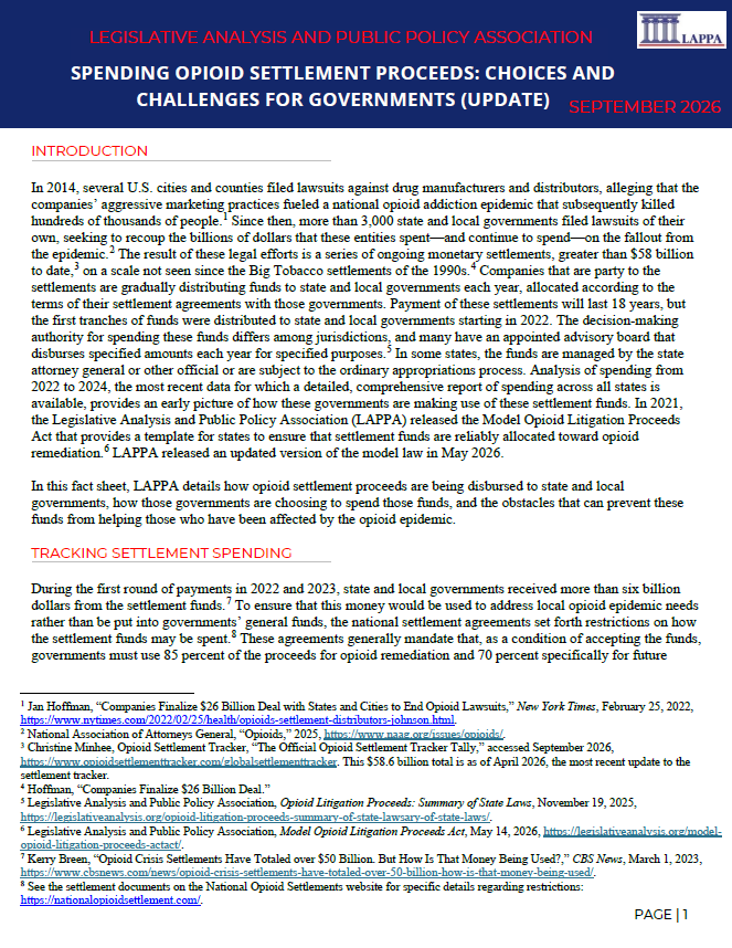 Opioid Litigation Proceeds Cover Update
